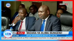 Katibu wa wizara ya elimu msingi Julius Bitok afika mbele ya kamati ya bunge kuwasilisha bajeti