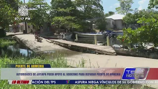 Jutiapa authorities request government support to repair Armenia bridge