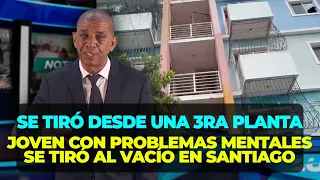 Hombre con problemas mentales se tiró de una tercera planta en Santiago