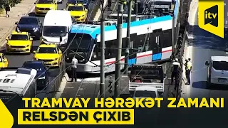İstanbulda tramvay relsdən çıxıb – sərnişinlər təxliyə edilib