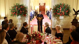 Xi Jinping attends state dinner held by Trump