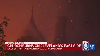 Historic church burns in Cleveland fire