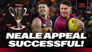 "EXTRAORDINARY DECISION!" 🫨 Lachie Neale cleared to play in Grand Final after appeal! | AFL Tonight