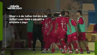 River vs. 4 de Julho: 4 de Julho Goal! Luan scores the penalty and ties the game