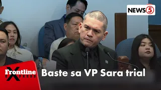 Mayor Baste Duterte, nakasalang na sa witness stand sa VP Sara trial | Frontline Express