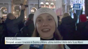 Olimpiadi, l'accensione del braciere in Duomo a Milano: l'étoile della Scala Manni ultima tedofora
