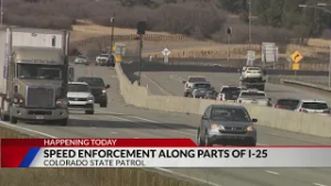 Speed enforcement along parts of I-25