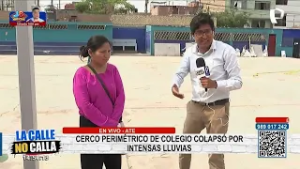 Cerco perimétrico de colegio colapsó por intensas lluvias