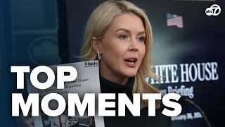 KAROLINE LEAVITT FIERY MOMENTS AS TRUMP'S PRESS SECRETARY
