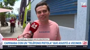 Caminaba con un "teléfono pistola" que asustó a vecinos