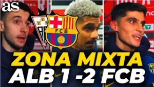 RONALD ARAUJO, JOAN GARCÍA y GERARD MARTÍN hablan | ZONA MIXTA ALBACETE 1 - 2 FC BARCELOA | COPA