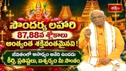 సౌందర్య లహారి 87,88వ శ్లోకాలు అంత్యంత శక్తివంతమైనవి Soundarya Lahari | Slokalu - 87,88 | Bhakthi TV