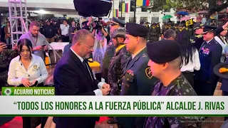 “Full honors to the public security forces,” says Rionegro Mayor Jorge Rivas