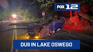 Lake Oswego driver faces charges after rollover crash injures passenger, knocks down power lines
