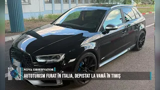 Car wanted by Italian authorities intercepted at the border in Timiș.