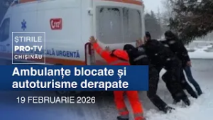 Știrile PRO TV (ORA 13:00) | AMBULANȚE BLOCATE ȘI AUTOTURISME DERAPATE | Moldova 