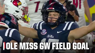 Ole Miss GAME-WINNING field goal vs. Louisville 🚨 + Pete Golding's interview | ESPN College Football