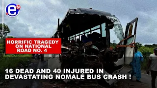 HORRIFIC TRAGEDY ON NATIONAL ROAD NO. 4: 16 DEAD AND 40 INJURED IN DEVASTATING NOMALÉ BUS CRASH !
