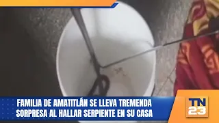 Amatitlán family gets a huge surprise after finding a snake in their home