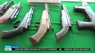 YAPEN POLICE DESTROY FIREARMS AND SOLVE THEFT CASE