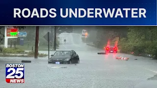 Flooding leaves Massachusetts roads impassable as severe storms move through