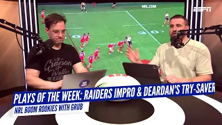 #NRL Plays of the Week: Josh Reynolds breaks down the improvising Raiders and Dearden's try-saver
