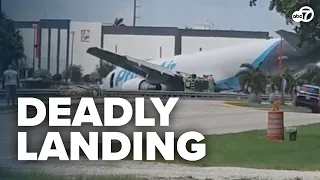 5 people killed, 5 injured after Amazon cargo plane overruns runway at MIA