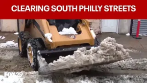 Snow plows hit the streets of South Philly after winter storm