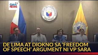 De Lima at Diokno, sinagot ang sa 'freedom of speech' argument ni VP Sara | GMA News