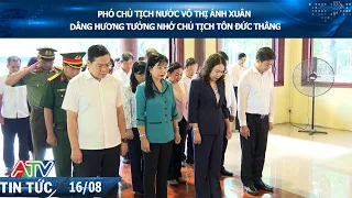 VICE PRESIDENT VO THI ANH XUAN OFFERS INCENSE IN TRIBUTE TO PRESIDENT TON DUC THANG