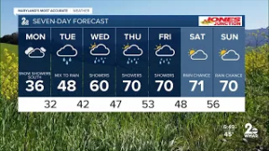 WMAR-2 News Dylan Robichaud Sunday night weather