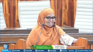 Senator Zamzam "Hadii  Guddoomiyaha Golaha Shacabka markuu xilka ka dego xubin sharafeed la sii anag