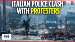 WATCH: Violent Clashes Erupt Between Police and Protesters in Milan | Italy Protest | N18G