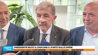 Bucci visits construction sites in Chiavari. Messuti: "Thirty million to transform the city"