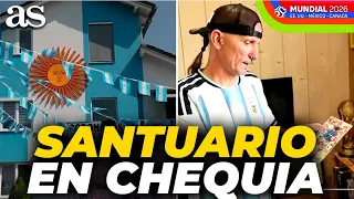 El SANTUARIO de un FAN CHECO de ARGENTINA y BOCA JUNIORS que ADORA a MESSI y MARADONA