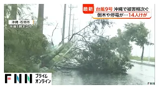 台風9号が沖縄通過　高校正門が倒壊、最大2万7000戸超停電　14人けが　高波に警戒続く（2026年07月11日）