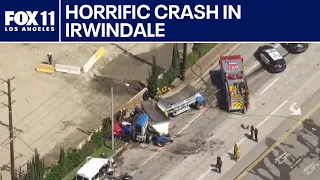 At least 2 trapped in horrific Irwindale crash