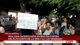 Realizan cacerolazos en Mao en contra del alto costo de la vida