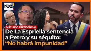 For "PLUNDERING COLOMBIA", Abelardo De La Espriella announces in speech that he will bring them t...