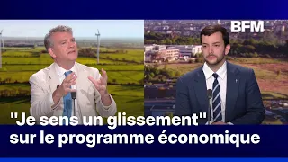 Arnaud Montebourg interroge Jean-Philippe Tanguy, député RN, sur le programme économique du RN