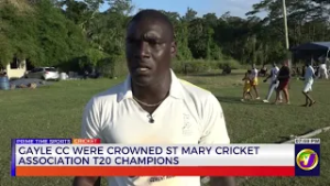 Gayle CC Were Crowned St Mary Cricket Association T20 Champs | TVJ Sports