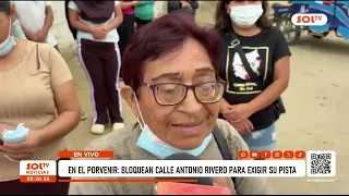 Trujillo: bloquean calle Antonio Rivero para exigir su pista