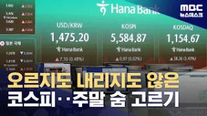 널뛰던 코스피 숨 고르며 5,580 강보합 마감‥코스닥은 3% 넘게 상승 (2026.03.06/뉴스데스크/MBC)