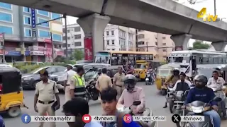 Woman killed as college bus runs over two-wheeler in Kukatpally | 4tv News