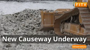 На Фолклендских островах началось строительство новой дамбы.