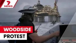 Dangerous protest on a Woodside gas platform | 7NEWS