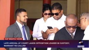 LATE ARRIVAL FOR COURT LANDS OPPOSITION LEADER IN TEMPORARY CUSTODY,WARRANT RE-CALLED