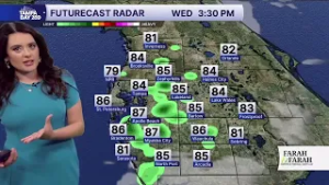 Latest forecast from Meteorologist Ally Blake as summer weather continues in the Tampa Bay area