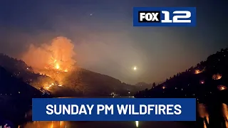 Oregon wildfire update, Sunday evening July 26