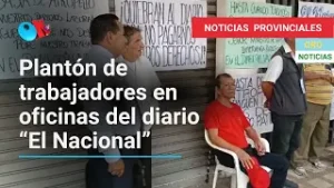 ORONOTICIAS 26 SEP-2023. DIARIO “EL NACIONAL”.- PLANTÓN TRABAJADORES EN BAJOS DE OFICINAS.